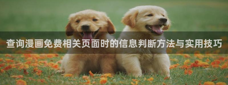 七七漫画精选漫画:查询漫画免费相关页面时的信息判断方法与实用技巧